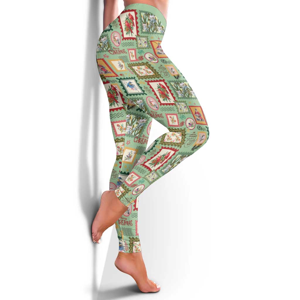 Aussie Birds Christmas La La Land Leggings Green Vintage Stamp Edition - Aussie Hoodie
