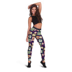 Aussie Birds Christmas La La Land Leggings Navy Blue Vintage Stamp Edition - Aussie Hoodie