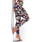 Aussie Birds Christmas La La Land Leggings Navy Blue Vintage Stamp Edition - Aussie Hoodie
