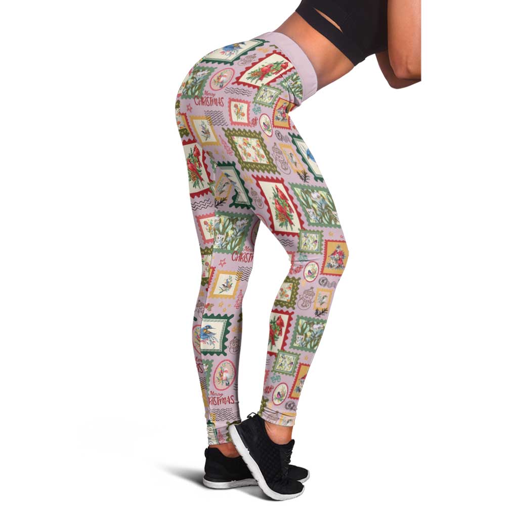 Aussie Birds Christmas La La Land Leggings Pink Vintage Stamp Edition - Aussie Hoodie