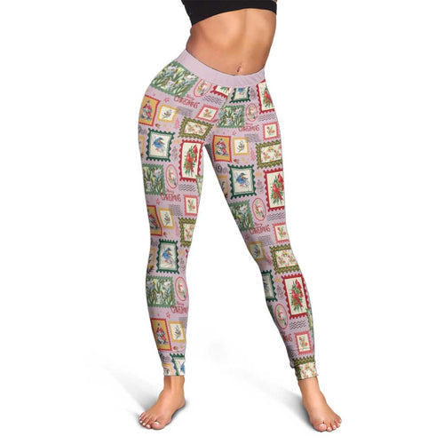 Aussie Birds Christmas La La Land Leggings Pink Vintage Stamp Edition - Aussie Hoodie