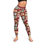 Aussie Birds Christmas La La Land Leggings Red Vintage Stamp Edition - Aussie Hoodie