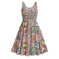 Aussie Birds Christmas La La Land Midi Dress Pink Vintage Stamp Edition - Aussie Hoodie