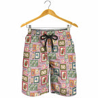 Aussie Birds Christmas La La Land Shorts for Men Pink Vintage Stamp Edition - Aussie Hoodie