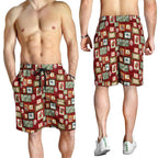 Aussie Birds Christmas La La Land Shorts for Men Red Vintage Stamp Edition - Aussie Hoodie