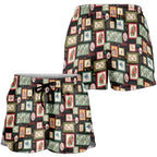 Aussie Birds Christmas La La Land Shorts for Women Black Vintage Stamp Edition - Aussie Hoodie