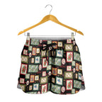 Aussie Birds Christmas La La Land Shorts for Women Black Vintage Stamp Edition - Aussie Hoodie