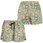 Aussie Birds Christmas La La Land Shorts for Women Green Vintage Stamp Edition - Aussie Hoodie