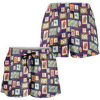 Aussie Birds Christmas La La Land Shorts for Women Navy Blue Vintage Stamp Edition - Aussie Hoodie