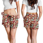 Aussie Birds Christmas La La Land Shorts for Women Red Vintage Stamp Edition - Aussie Hoodie