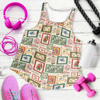 Aussie Birds Christmas La La Land Women Racerback Tank Beige Vintage Stamp Edition - Aussie Hoodie