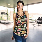 Aussie Birds Christmas La La Land Women Racerback Tank Black Vintage Stamp Edition - Aussie Hoodie