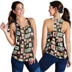 Aussie Birds Christmas La La Land Women Racerback Tank Black Vintage Stamp Edition - Aussie Hoodie