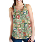 Aussie Birds Christmas La La Land Women Racerback Tank Green Vintage Stamp Edition - Aussie Hoodie