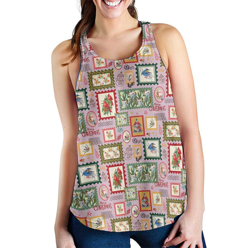Aussie Birds Christmas La La Land Women Racerback Tank Pink Vintage Stamp Edition - Aussie Hoodie