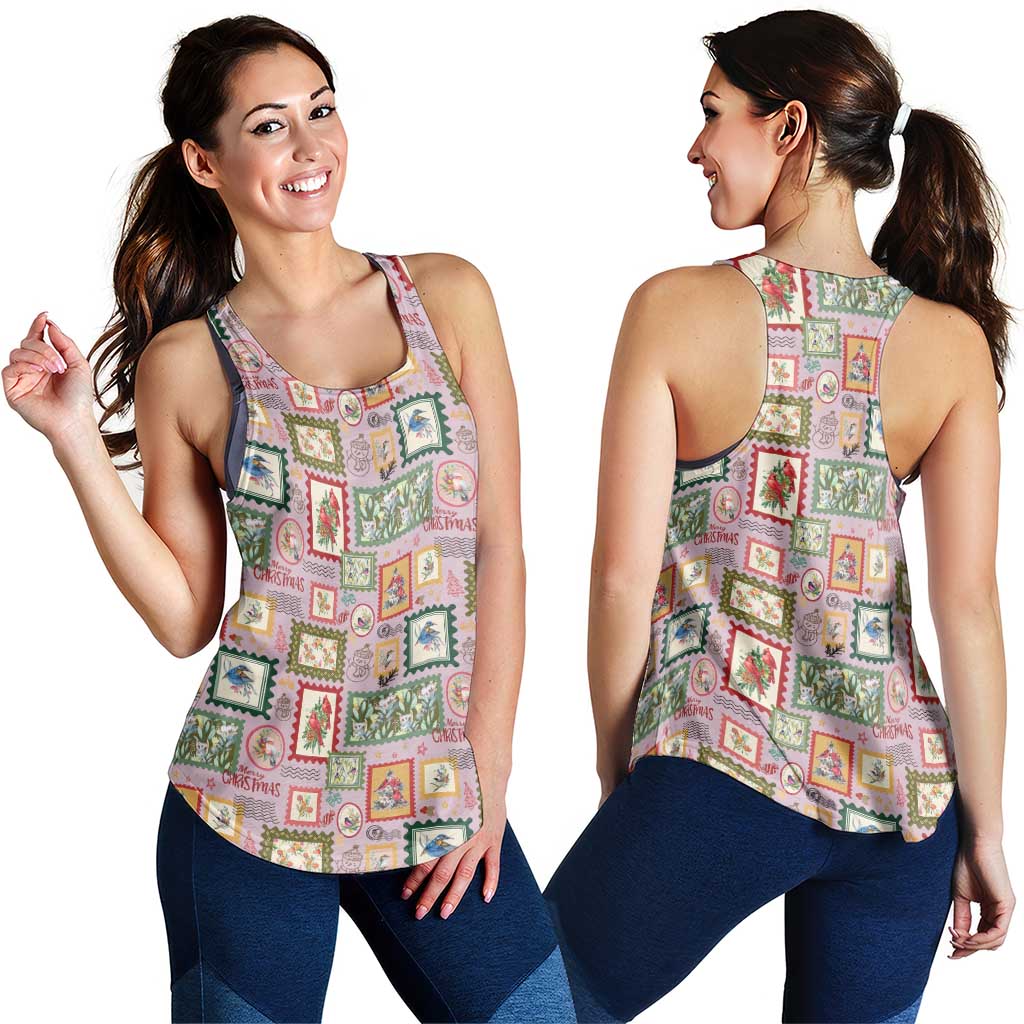 Aussie Birds Christmas La La Land Women Racerback Tank Pink Vintage Stamp Edition - Aussie Hoodie
