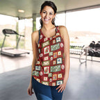 Aussie Birds Christmas La La Land Women Racerback Tank Red Vintage Stamp Edition - Aussie Hoodie