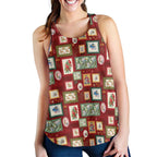 Aussie Birds Christmas La La Land Women Racerback Tank Red Vintage Stamp Edition - Aussie Hoodie