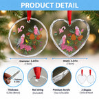 Aussie Galah Christmas Glass Ornament Festive Knitted Pattern Inspired