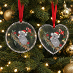 Aussie Koala Mama Christmas Glass Ornament Festive Knitted Pattern Inspired
