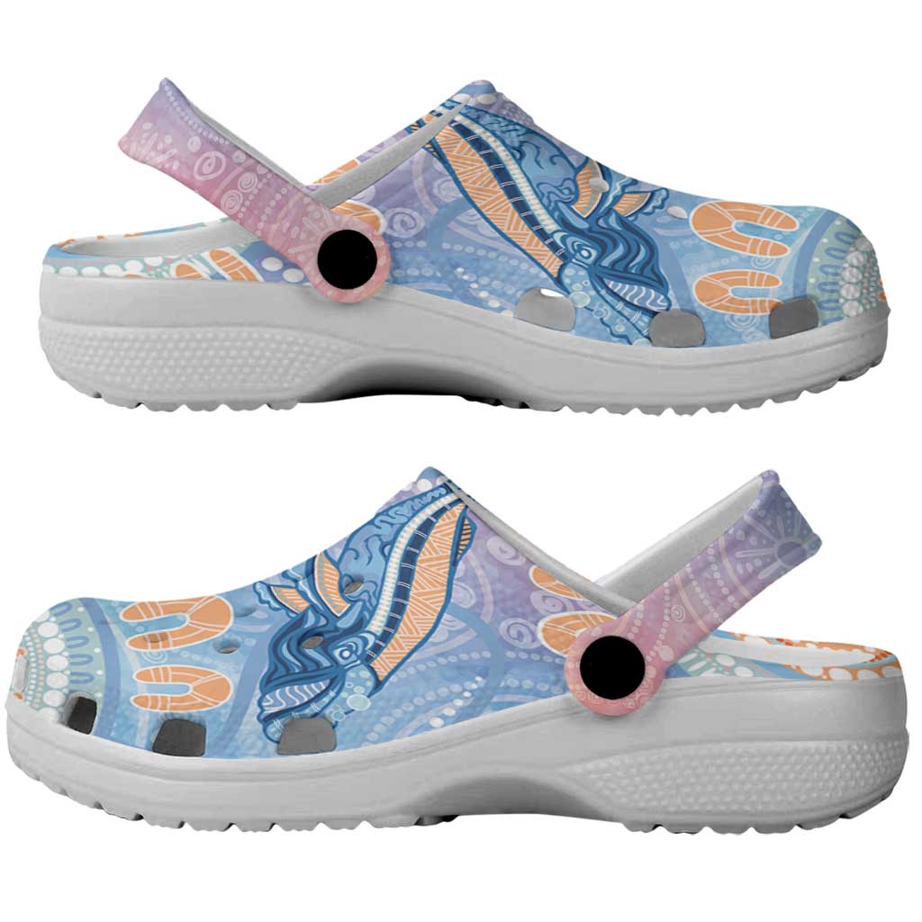 Aussie NAIDOC Week Pastel Clogs Shoes Dreaming Whales