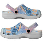 Aussie NAIDOC Week Pastel Clogs Shoes Dreaming Whales