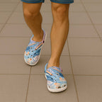 Aussie NAIDOC Week Pastel Clogs Shoes Dreaming Whales
