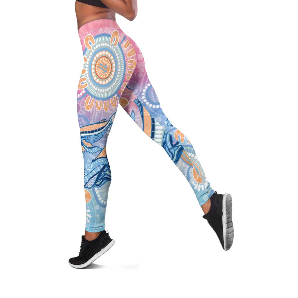 Aussie NAIDOC Week Pastel Leggings Dreaming Whales