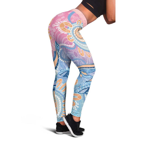 Aussie NAIDOC Week Pastel Leggings Dreaming Whales
