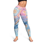 Aussie NAIDOC Week Pastel Leggings Dreaming Whales