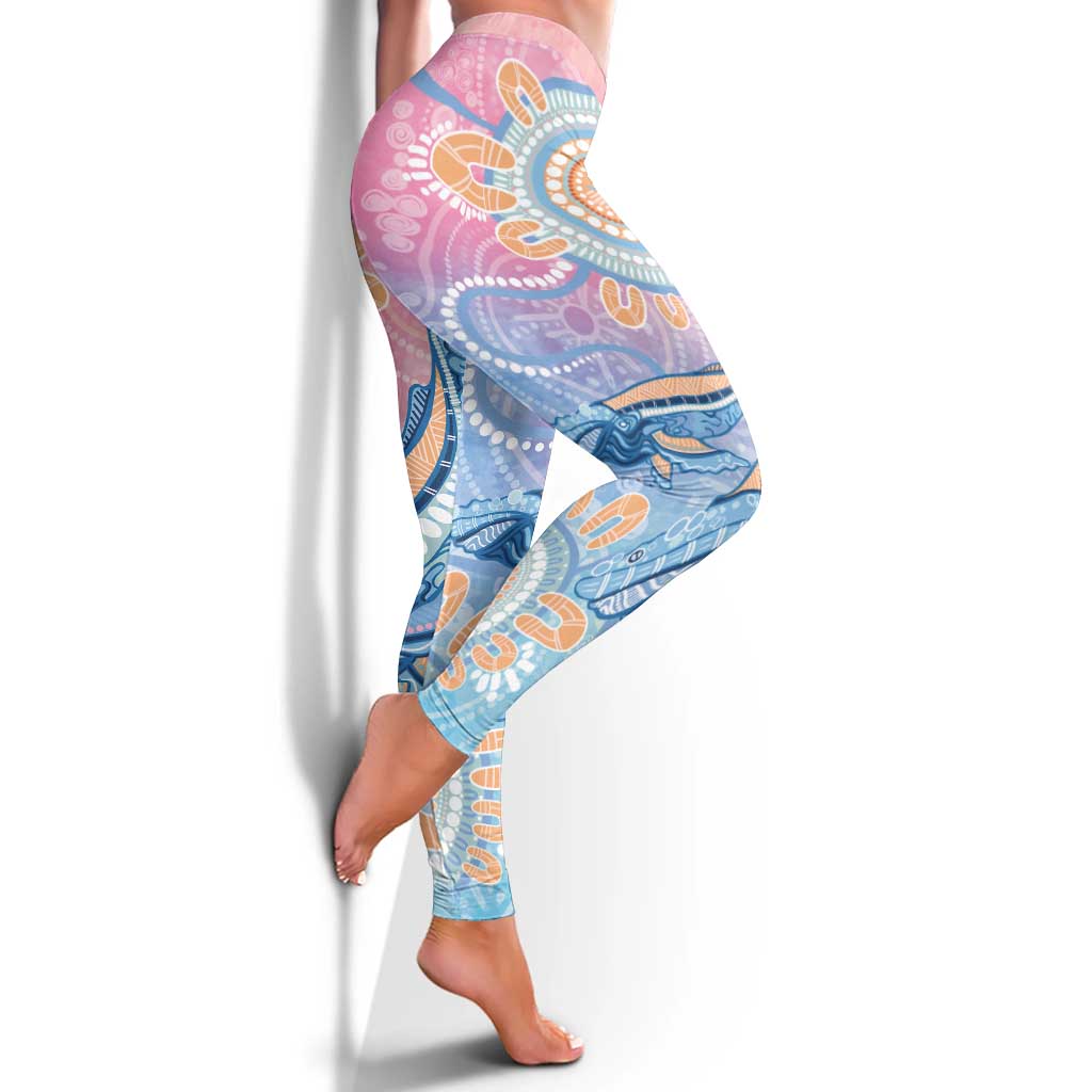 Aussie NAIDOC Week Pastel Leggings Dreaming Whales
