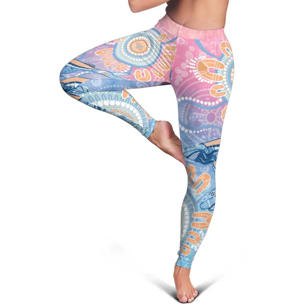 Aussie NAIDOC Week Pastel Leggings Dreaming Whales