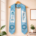 Aussie Nurse RN 2026 Personalised Graduation Stole Blue Aboriginal Art Pattern Cultural Pride