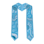 Aussie Nurse RN 2026 Personalised Graduation Stole Blue Aboriginal Art Pattern Cultural Pride