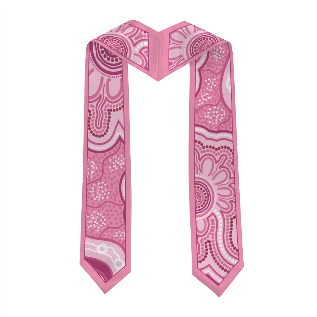 Aussie Nurse RN 2026 Personalised Graduation Stole Pink Aboriginal Art Pattern Cultural Pride