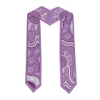 Aussie Nurse RN 2026 Personalised Graduation Stole Purple Aboriginal Art Pattern Cultural Pride