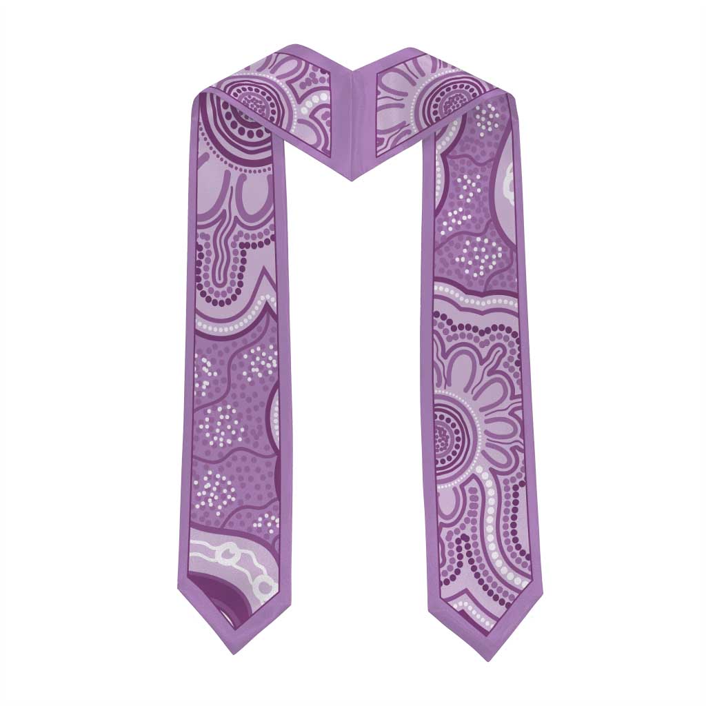 Aussie Nurse RN 2026 Personalised Graduation Stole Purple Aboriginal Art Pattern Cultural Pride