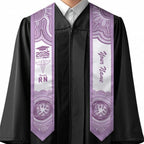 Aussie Nurse RN 2026 Personalised Graduation Stole Purple Aboriginal Art Pattern Cultural Pride