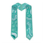 Aussie Nurse RN 2026 Personalised Graduation Stole Turquoise Aboriginal Art Pattern Cultural Pride