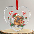 Aussie Platypus Christmas Glass Ornament Festive Knitted Pattern Inspired