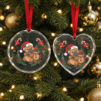 Aussie Platypus Christmas Glass Ornament Festive Knitted Pattern Inspired