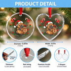 Aussie Platypus Christmas Glass Ornament Festive Knitted Pattern Inspired