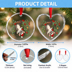 Aussie Sugar Glider Christmas Glass Ornament Festive Knitted Pattern Inspired