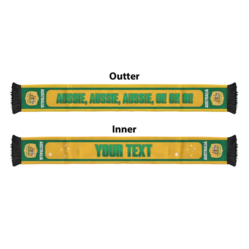 Australia 2026 Football Personalised Soccer Scarf Socceroos Aussie Oi Oi Oi