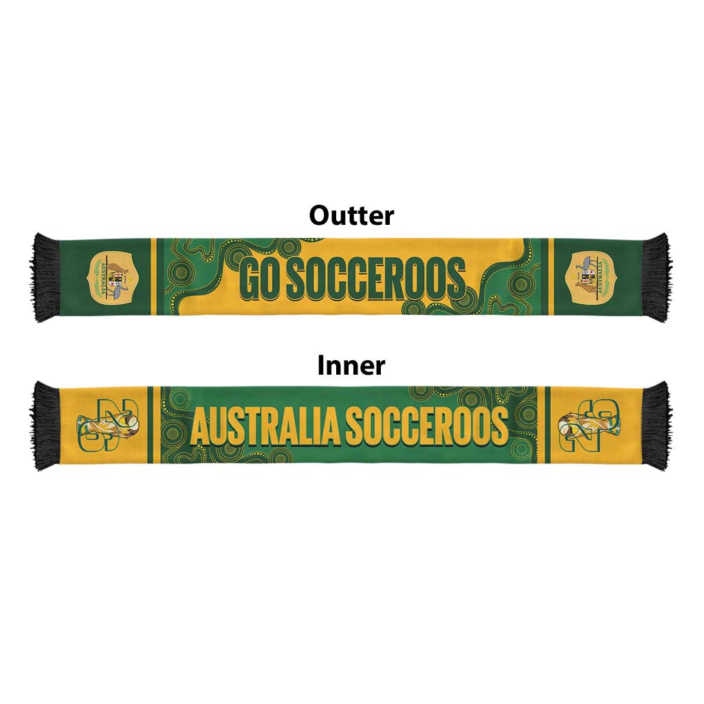 Australia 2026 Football Soccer Scarf Go Socceroos Aboriginal Art LT14