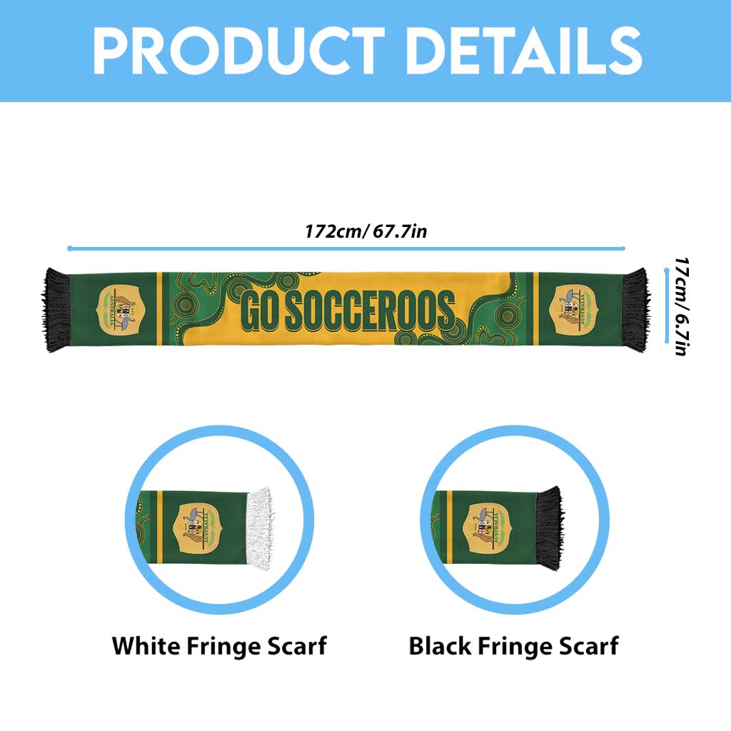 Australia 2026 Football Soccer Scarf Go Socceroos Aboriginal Art LT14