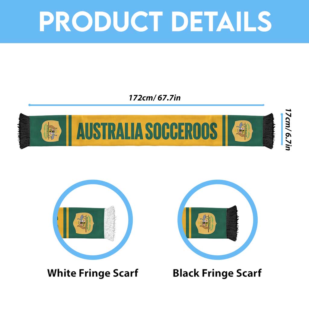 Australia 2026 Football Soccer Scarf Go Socceroos Simple Style LT14
