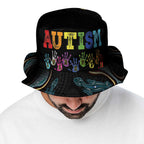 Australia Autism Awareness Bucket Hat 2 April Aboriginal Lizard - Aussie Hoodie