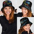 Australia Autism Awareness Bucket Hat 2 April Aboriginal Lizard - Aussie Hoodie