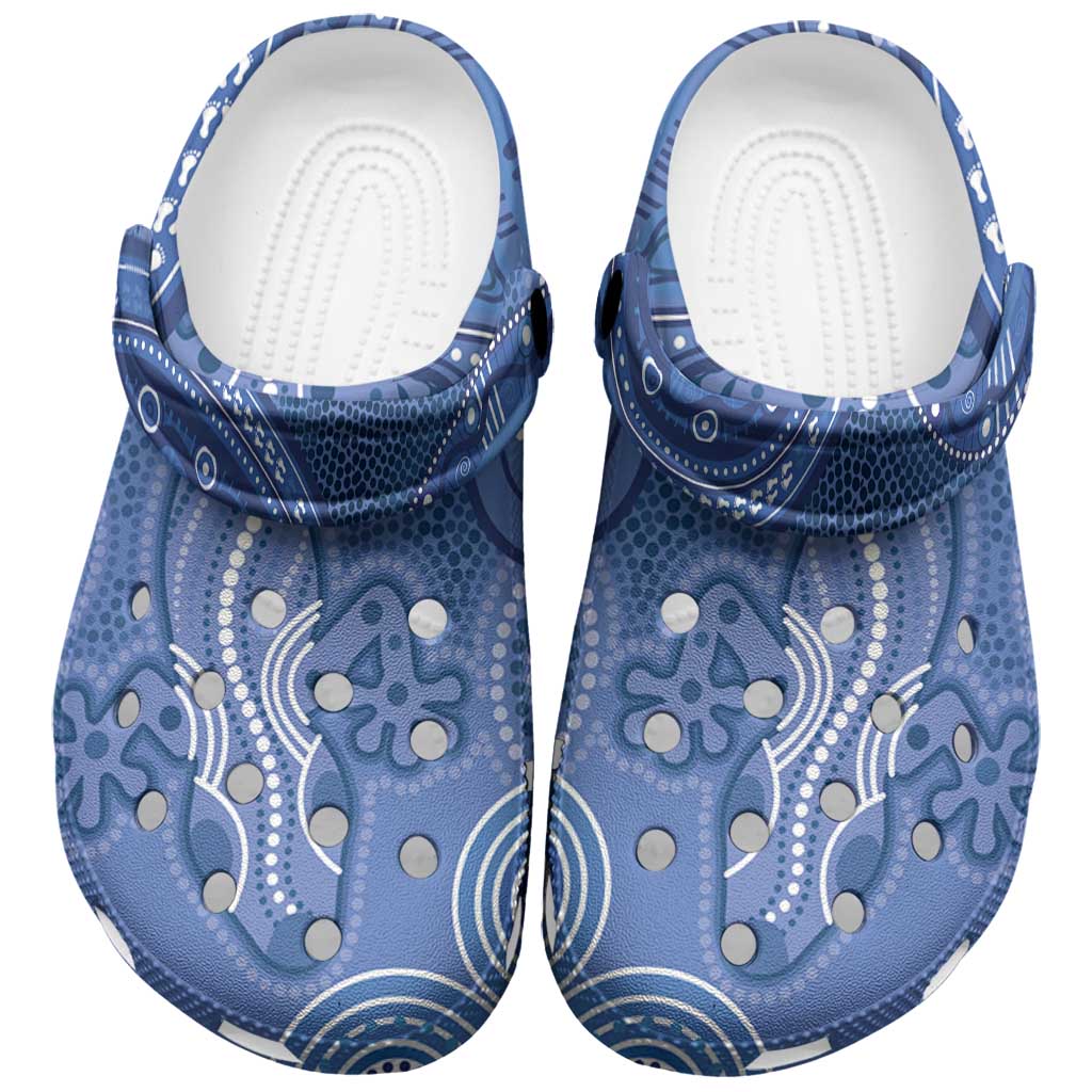 Australia Autism Awareness Clogs Shoes Aboriginal Lizard Dot Painting - Aussie Hoodie